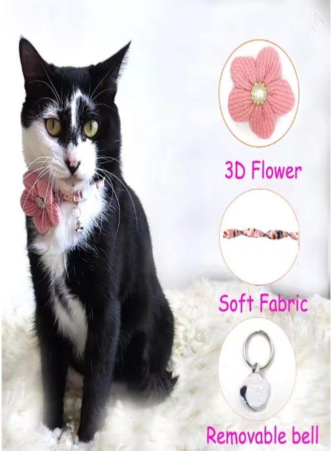 Weimostar Red Small Dog Collar with Bell and Flower, Kitten Bell Collar with Floral Girl Cute Adjustable for XXS XS Extra Small Female Puppy Dogs Cat Tiny Pets Little Kitten Yorkie Chihuahua X-Small - Image 4